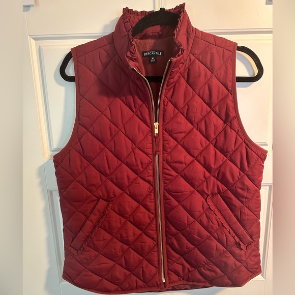 J. Crew Factory Jackets & Blazers - J. Crew Factory Quilted Vest in Deep Burgundy